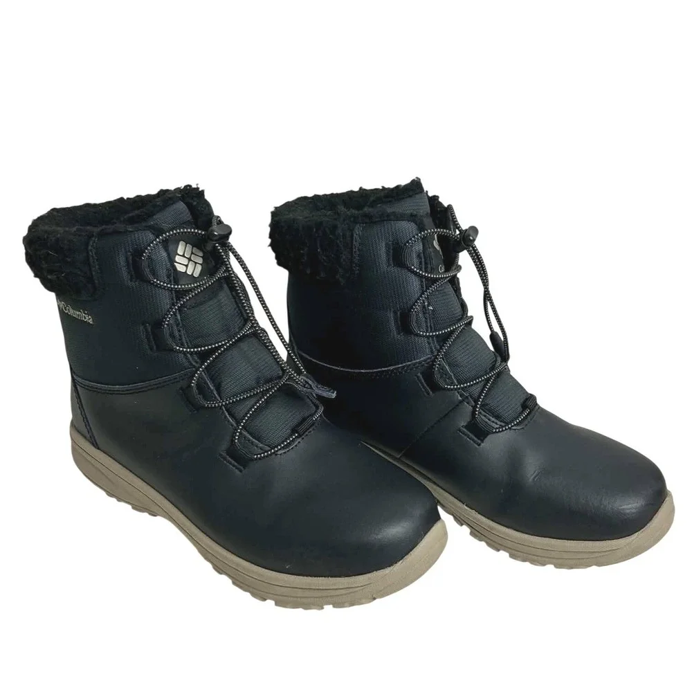 Columbia Youth Moritza Waterproof Winter Boots Black 4.5Y
